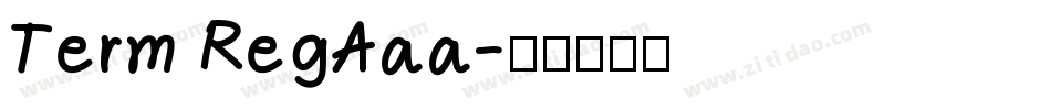 Term RegAaa字体转换